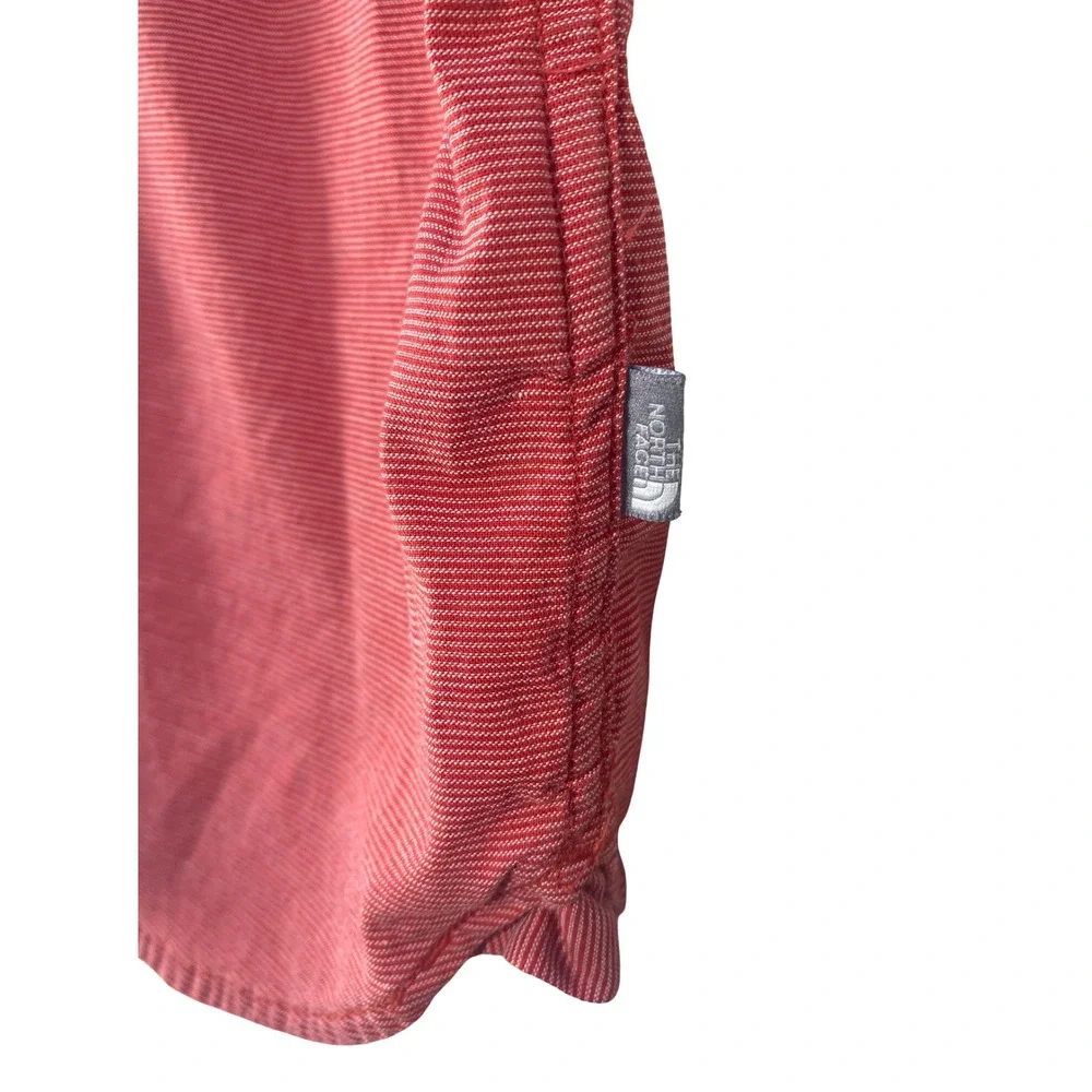 The North Face Mens Red Short Sleeve Button Down Shirt Size Small Outdoor Casual